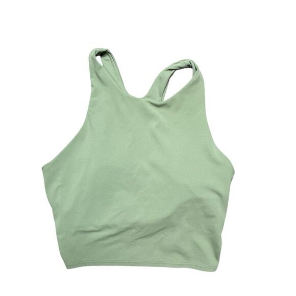 Athleta Conscious Crop Green Sports Bra Size Medium - Picture 2 of 5